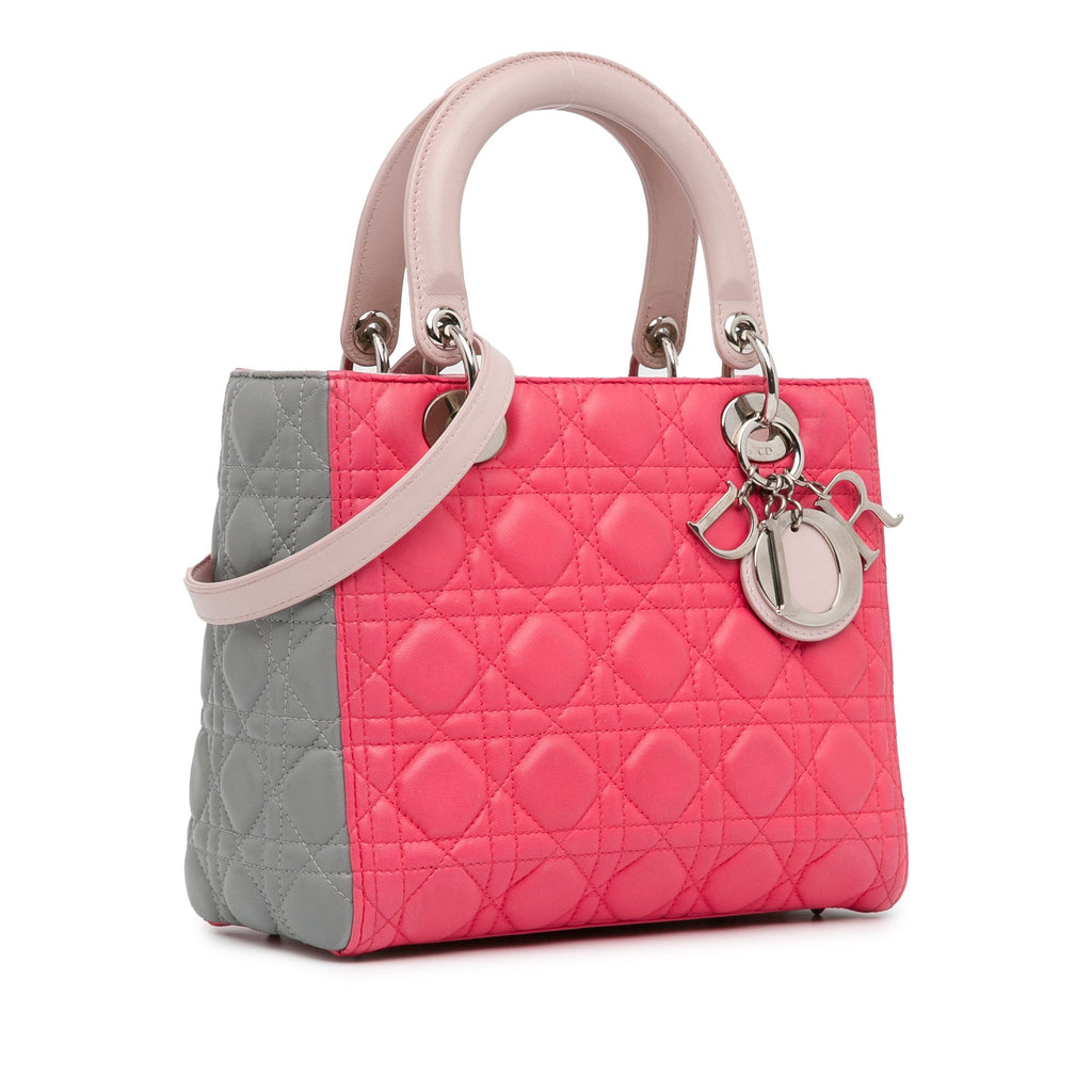 Dior Lady Dior Cannage Pink Handbag Style 2