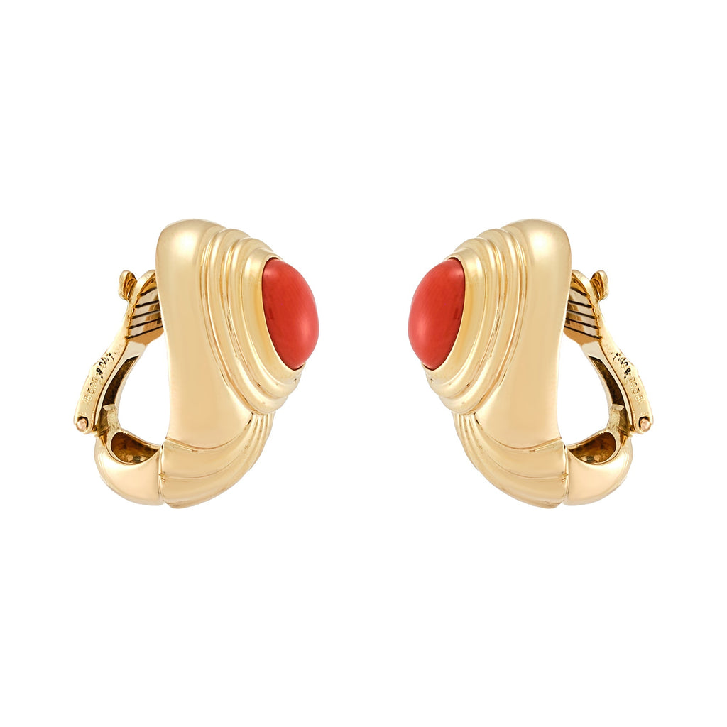 Boucheron Coral Earrings