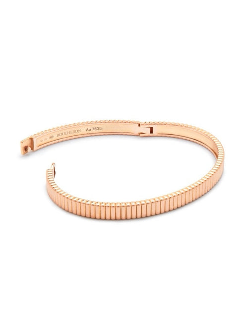 Boucheron Grosgrain rose gold bangle size 18