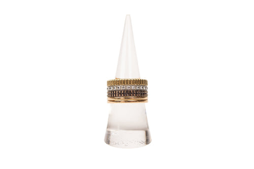Boucheron Quatre Stacked Ring Gold Rose and White Gold