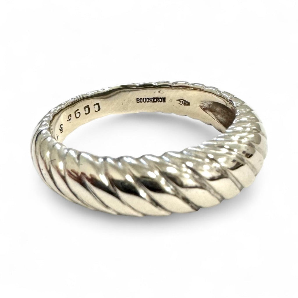 Bague BOUCHERON torsadé en or gris